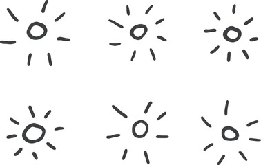 Hand-Drawn Sun Illustrations Vector Set