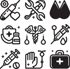medicel safety icon  vector illustration