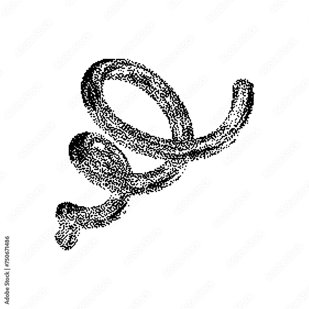 Poster vector abstract form shape object dithering bitmap