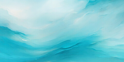 Fototapeta na wymiar Abstract art teal soft blue sea water ocean wavy background. Water ocean wave white and soft blue aqua, teal texture.