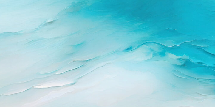 Abstract art teal soft blue sea water ocean wavy background. Water  ocean wave white and soft blue aqua, teal texture.