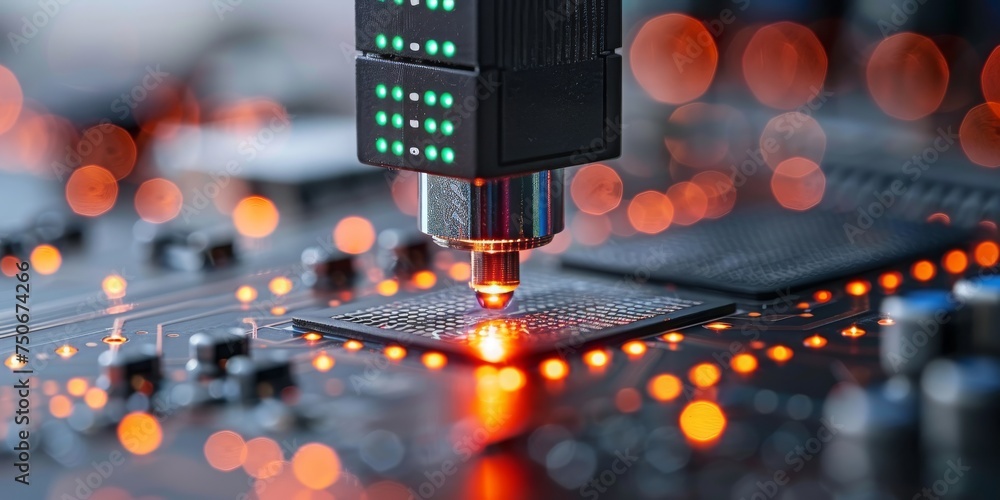 Aufkleber robotic automation in the manufacturing of advanced semiconductor processors, generative ai
