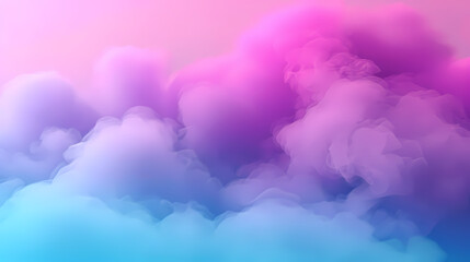 Fototapeta premium Ethereal Cloudscape Bathed in Pink and Blue Hues at Dusk