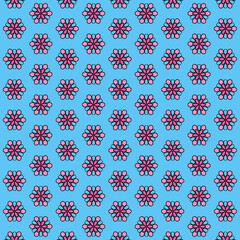 Flower pattern background can be used to make book covers or fabric prints 