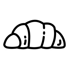 Croissant icon in outline style