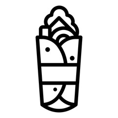 Kebab icon in outline style