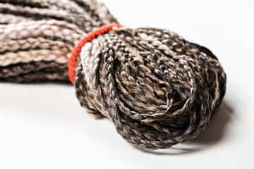 De braids made of natural hair.