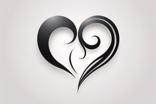 a black heart with swirls