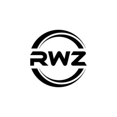 RWZ letter logo design with white background in illustrator, vector logo modern alphabet font overlap style. calligraphy designs for logo, Poster, Invitation, etc.