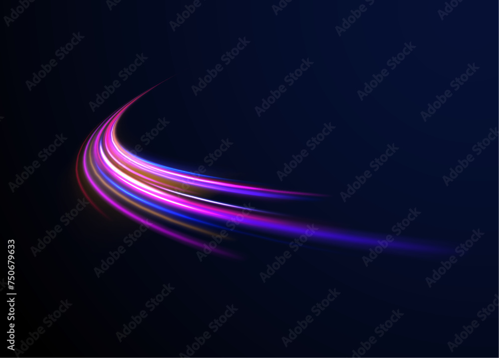 Poster laser beams luminous abstract sparkling isolated on a transparent background. vector blue glowing li