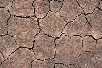 Wall texture soil dry crack pattern of drought lack of water of nature brown old broken background.
