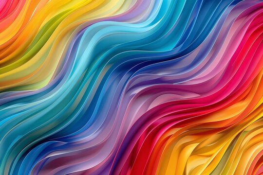 a colorful wavy lines in different colors