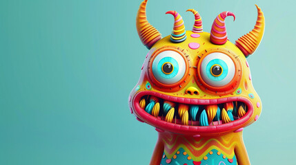 Create a whimsical cartoon character with exaggerated features and vibrant colors