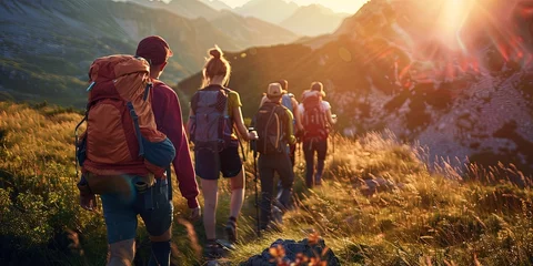 Foto op Plexiglas Mountain travel hike people adventure man summer journey tourism © K'kriang Krai