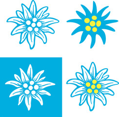 Edelweiss flower alps logo symbol - 750684223