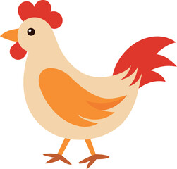 Hand drawn vector chicken illustration