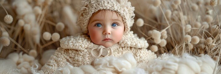 Pretty Baby Boy Vest Just Woken, Background HD For Designer