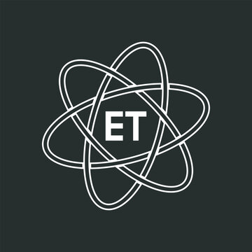 ET letter logo design on white background. ET logo. ET creative initials letter Monogram logo icon concept. ET letter design