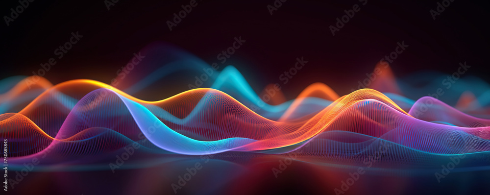 Poster abstract digital background. can be used for technological processes, neural networks and ai, digita