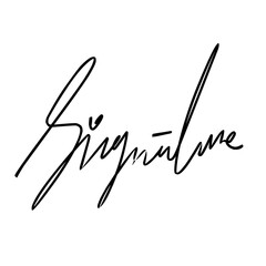 Hand drawn signature 
