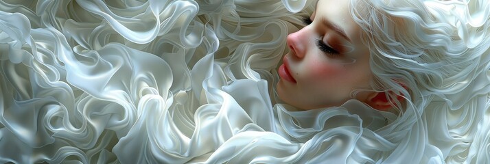 Wake Beautiful Young Woman Touching Her, Background HD For Designer