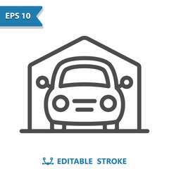 Garage Icon. Car, Vehicle, Auto Repair Shop, Car Park, Parking