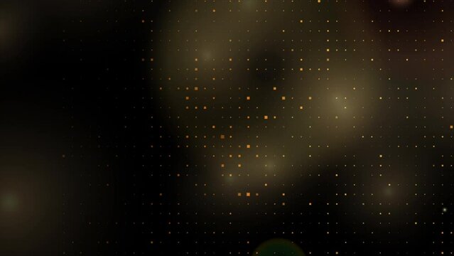 Luxury abstract shiny background with small golden dots and lens flare. Seamless looping sparkling motion design. Video animation Ultra HD 4K 3840x2160