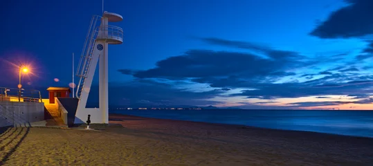 Fotobehang Sunrise at La Mata Beach in Torrevieja, Costa Blanca, Spain © jindrich