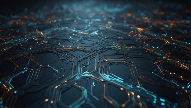 Abstract slate tech background with digital waves