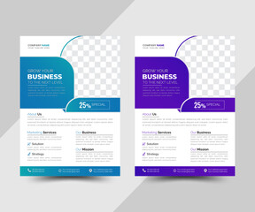 Corporate business flyer template design, Business Flyer, marketing, business proposal, promotion, advertise, publication,  vector design, abstract business flyer