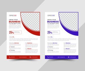 Corporate business flyer template design, Business Flyer, marketing, business proposal, promotion, advertise, publication,  vector design, abstract business flyer