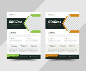 Corporate business flyer template design, Business Flyer, marketing, business proposal, promotion, advertise, publication,  vector design, abstract business flyer