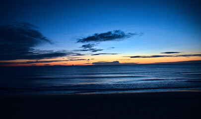 Sunrise at La Mata Beach in Torrevieja, Costa Blanca, Spain - obrazy, fototapety, plakaty