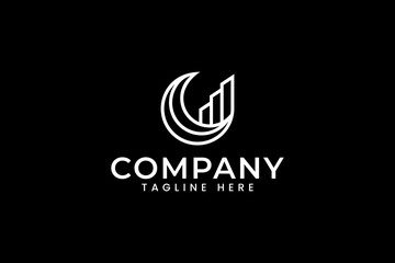 letter d with building and crescent moon for real estate construction business brand identity © salzcreative