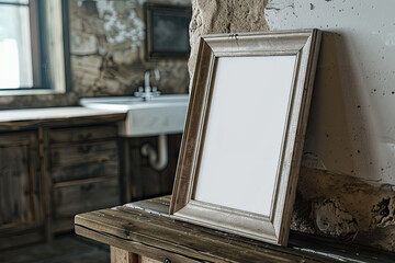 Empty Horizontal Frame Mockup View, Frame blank mock up