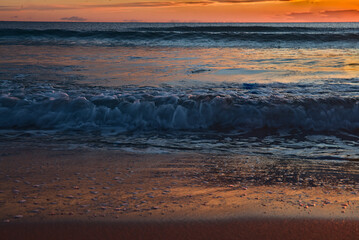 Fototapeta na wymiar Sunrise at La Mata Beach in Torrevieja, Costa Blanca, Spain