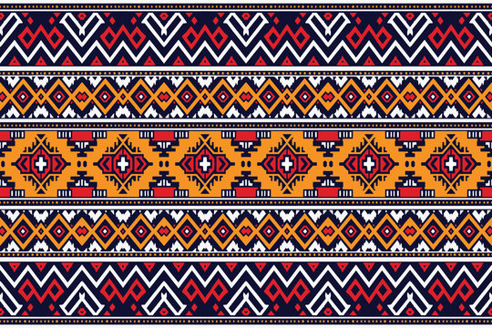 Geometric ethnic flower pattern for background,fabric,wrapping,clothing,wallpaper,Batik,carpet,embroidery style
