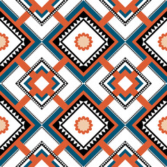 Geometric ethnic pattern seamless. Design for cloth business, curtain, background, carpet, wallpaper, clothing, wrapping, Batik, fabric.