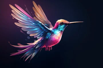 Foto op Plexiglas a colorful bird flying in the sky © Vadim
