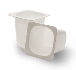 Empty plastic yogurt pots - 750696043