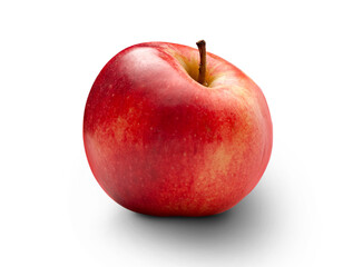 Red apple on the white