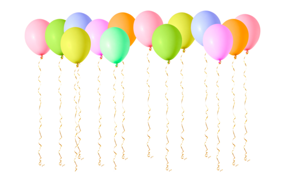 Many-coloured air flying balloon