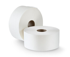 Rolls of toilet paper isolated on white background - 750697485