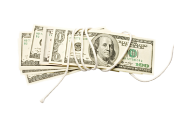 Dollars isolated on white