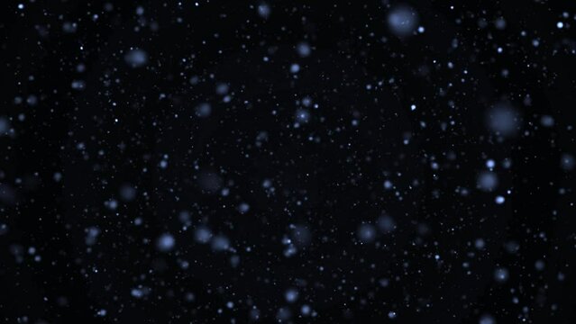 Abstract background with falling snowflakes on black texture futuristic motion. Background Seamless looping. 4k Motion. 
