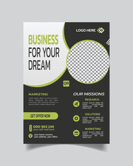 Business Grow Flyer Design or Professional Flyer Template and  Trendy Business Poster