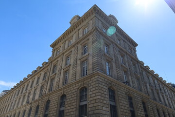 typical parisian building facade