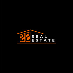 ZZ letter roof shape logo for real estate with house icon design
