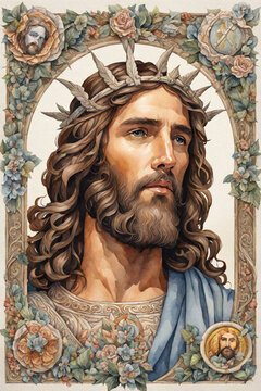 Sacred Jesus: Iconic Religious Image