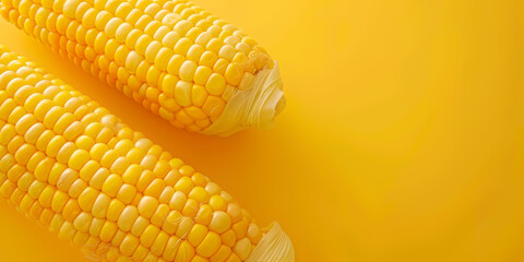 Fototapeta premium Closeup of yellow ripe corn cob